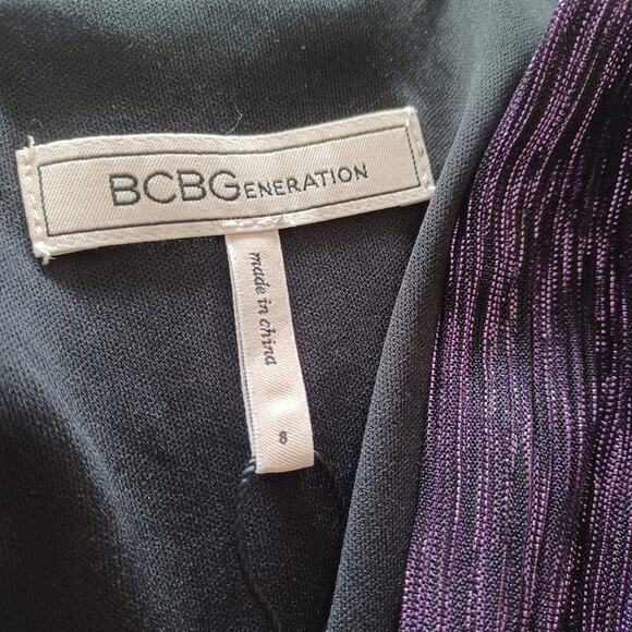 REVOLVE BCBG Tiered Metallic Mini Dress Cordial Blackberry 8 NWT - Picture 16 of 16